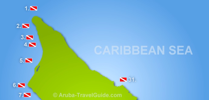 north dive sites map