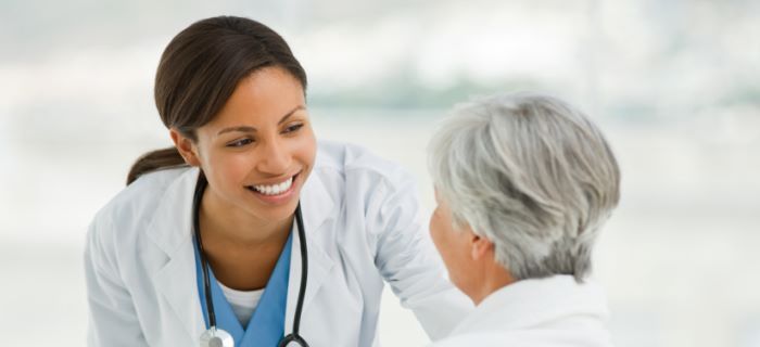 Doctor is taking care of a patient
