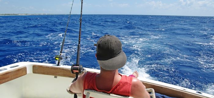 Fishing near the coast of Aruba, Dutch Caribbean