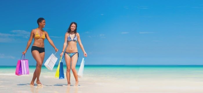 Shopping Girls on the Beach