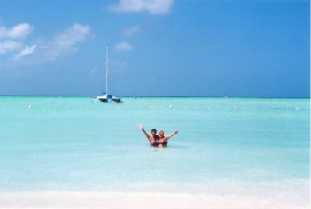 Beach and Caribbean Sea