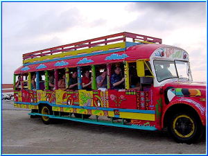 The famous bus on Aruba