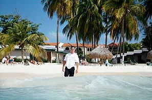 Mike near the waves