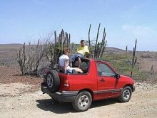 We rented a jeep