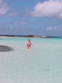 Lesley at Baby Beach