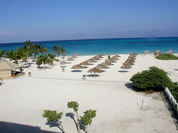 view from room on beach