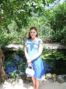 Whitney at butterfly farm