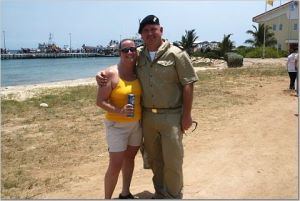 Stacy with a Dutch Marine