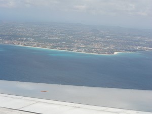Aruba from the plane