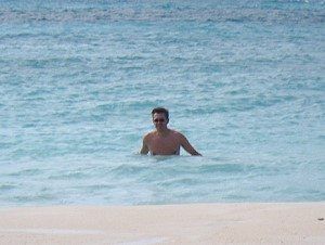 Swimming in the Caribbean Sea